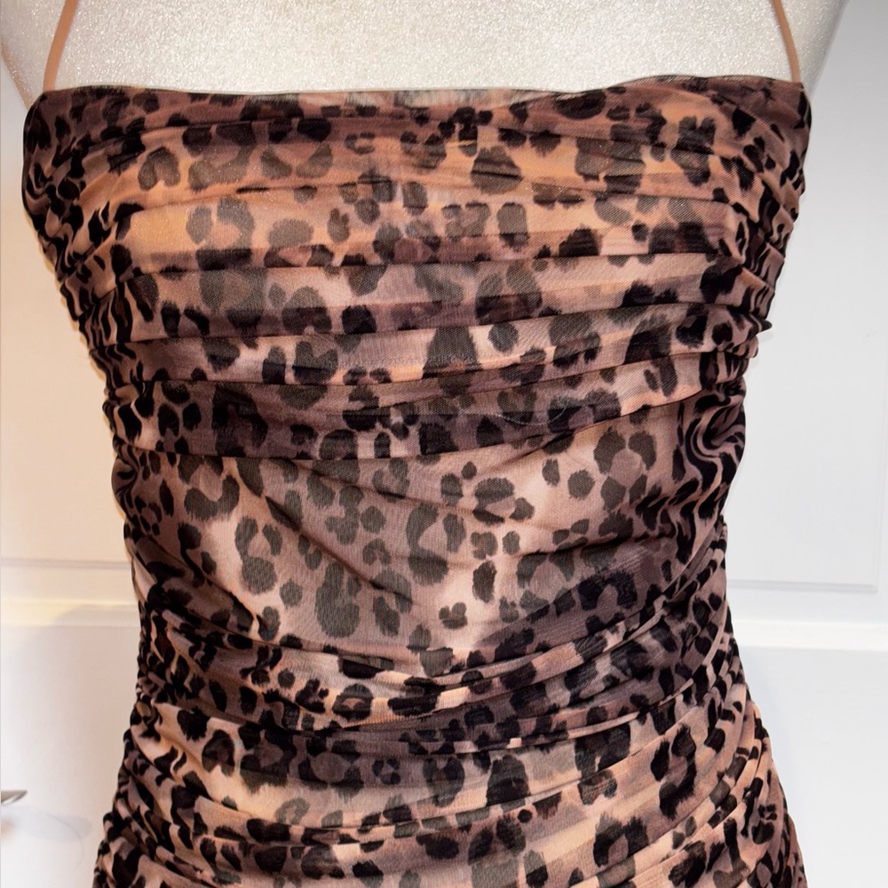 Leopard Mesh Dress - Picture 4 of 9